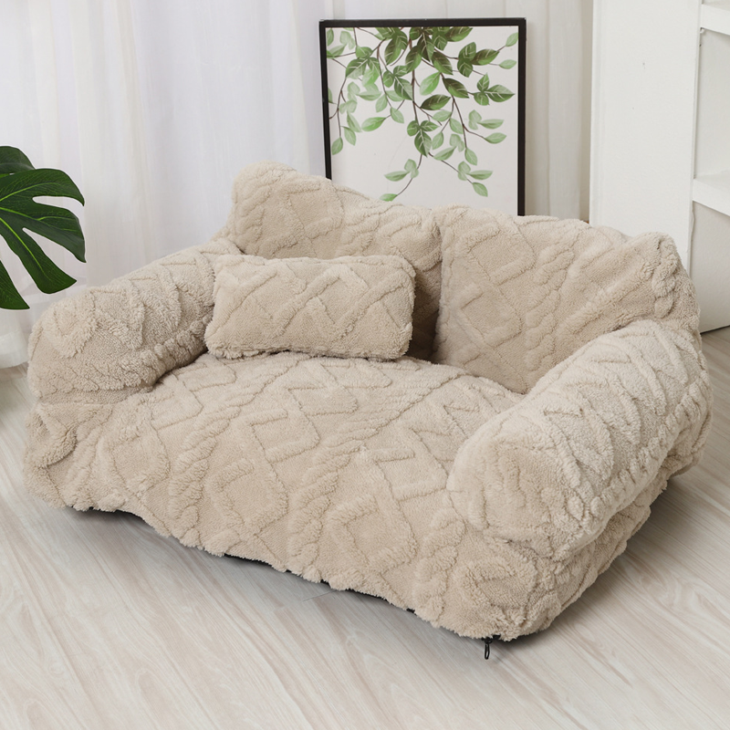 💎 50% OFF! 💎 Plush Calming Pet Sofa Bed – Raised Rim, Removable Cover & Non-Slip Bottom for Cats & Dogs 🛋️🐾