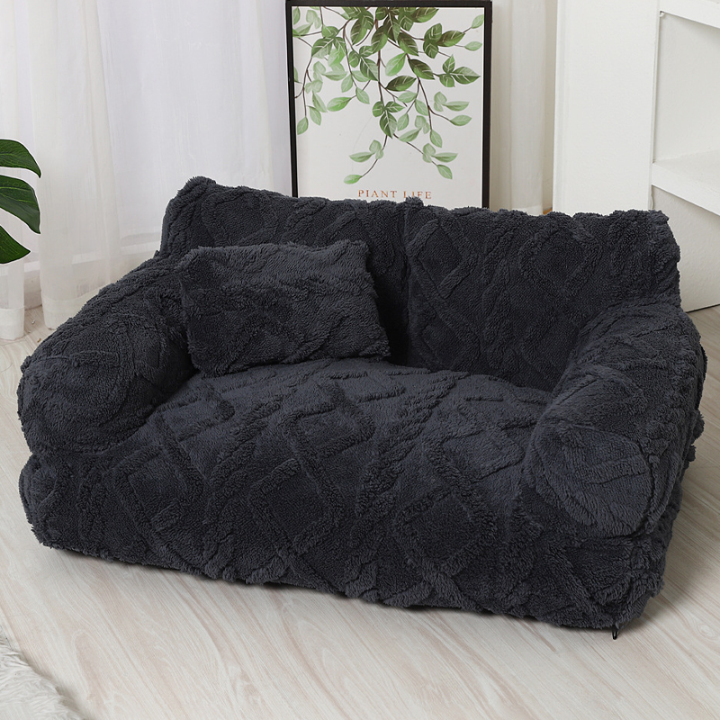💎 50% OFF! 💎 Plush Calming Pet Sofa Bed – Raised Rim, Removable Cover & Non-Slip Bottom for Cats & Dogs 🛋️🐾