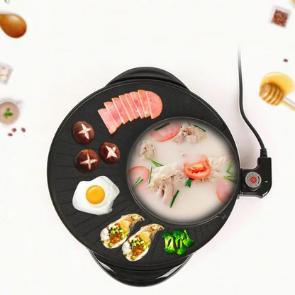 2-in-1 Electric BBQ Grill and Hot Pot