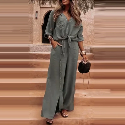 🎁2026 New Arrivals 50% OFF💥Women's Elegant Solid Color 2-Piece Set