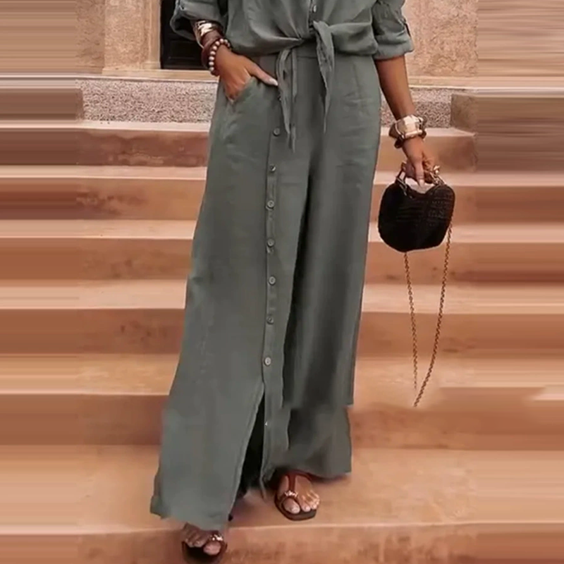 🎁2026 New Arrivals 50% OFF💥Women's Elegant Solid Color 2-Piece Set