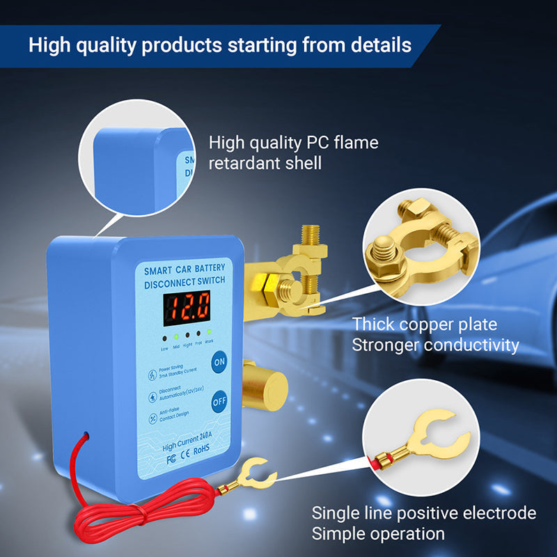 🔥Limited-time offer-Anti-Theft Car Battery Disconnect Switch with Remote
