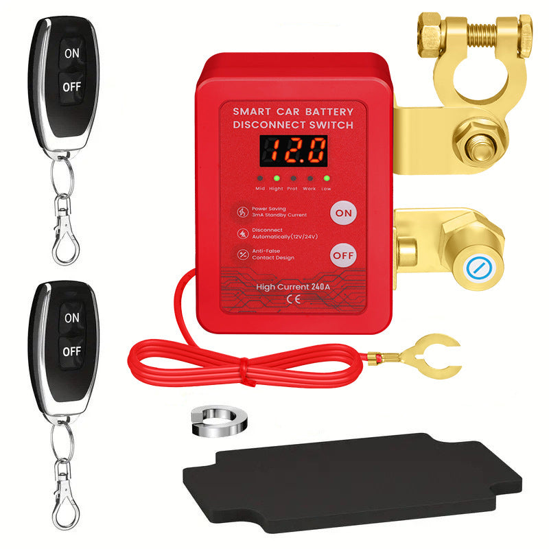 🔥Limited-time offer-Anti-Theft Car Battery Disconnect Switch with Remote