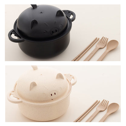 🔥While Supplies Last 40% OFF!🎉 1300ml Instant Noodle Bowl Set with Lid & Cutlery