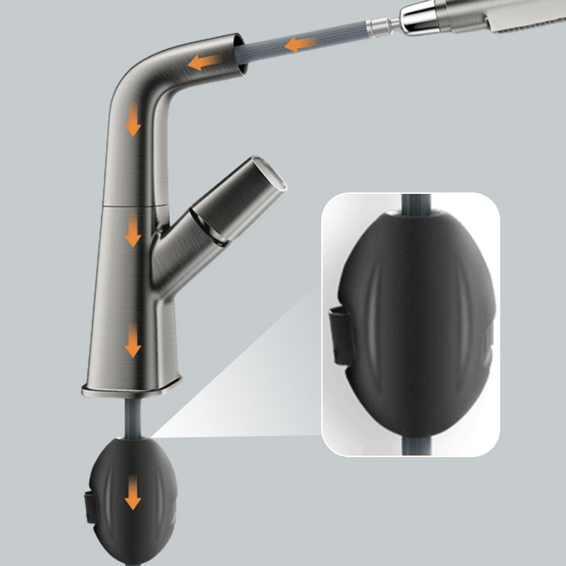 🔥Hot Sale Deals-1 Hole Bathroom Faucet with Pull out Sprayer-✈️Free Shipping