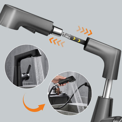 🔥Hot Sale Deals-1 Hole Bathroom Faucet with Pull out Sprayer-✈️Free Shipping