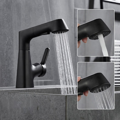 🔥Hot Sale Deals-1 Hole Bathroom Faucet with Pull out Sprayer-✈️Free Shipping