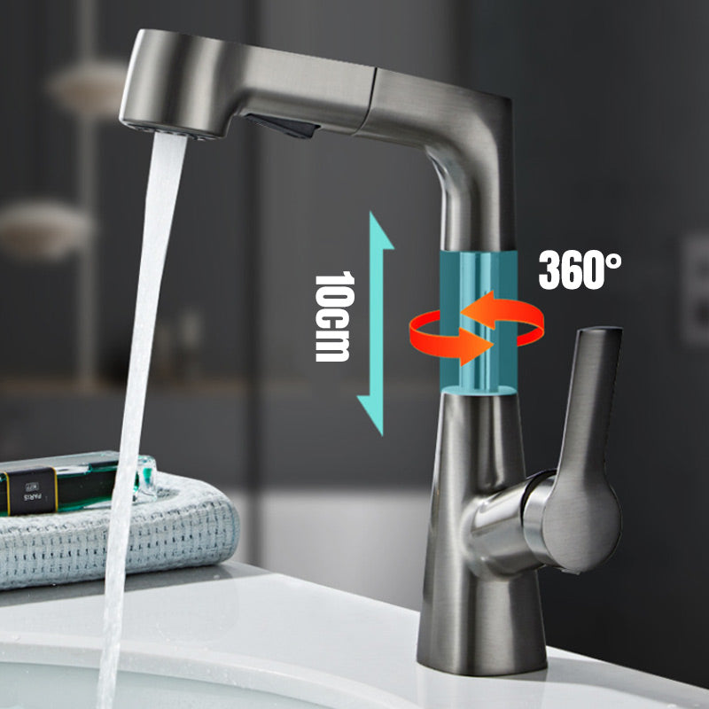 🔥Hot Sale Deals-1 Hole Bathroom Faucet with Pull out Sprayer-✈️Free Shipping