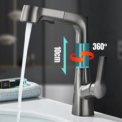 🔥Hot Sale Deals-1 Hole Bathroom Faucet with Pull out Sprayer-✈️Free Shipping