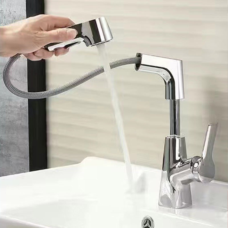 🔥Hot Sale Deals-1 Hole Bathroom Faucet with Pull out Sprayer-✈️Free Shipping
