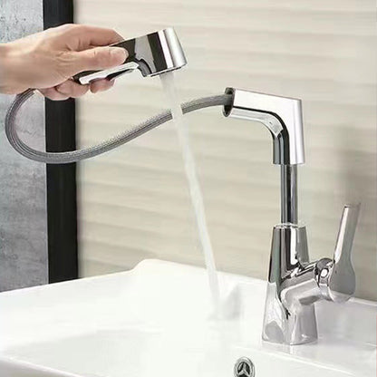 🔥Hot Sale Deals-1 Hole Bathroom Faucet with Pull out Sprayer-✈️Free Shipping