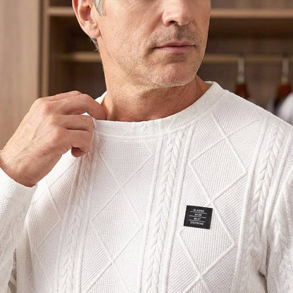 🔥Hot Sale Offers-Men's Textured Crew Neck Sweatshirt