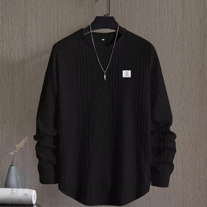 🔥Hot Sale Offers-Men's Textured Crew Neck Sweatshirt