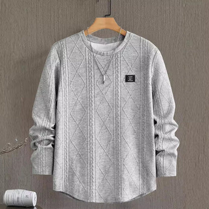 🔥Hot Sale Offers-Men's Textured Crew Neck Sweatshirt