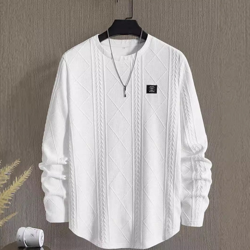 🔥Hot Sale Offers-Men's Textured Crew Neck Sweatshirt
