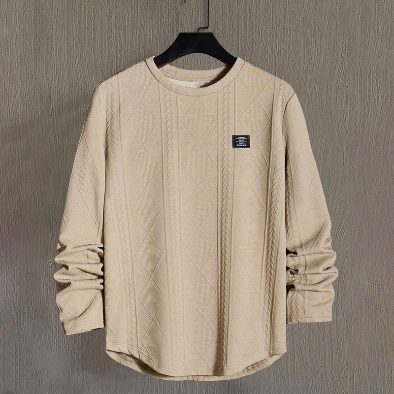 🔥Hot Sale Offers-Men's Textured Crew Neck Sweatshirt