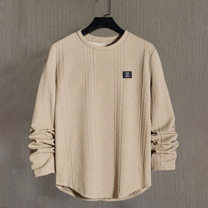 🔥Hot Sale Offers-Men's Textured Crew Neck Sweatshirt