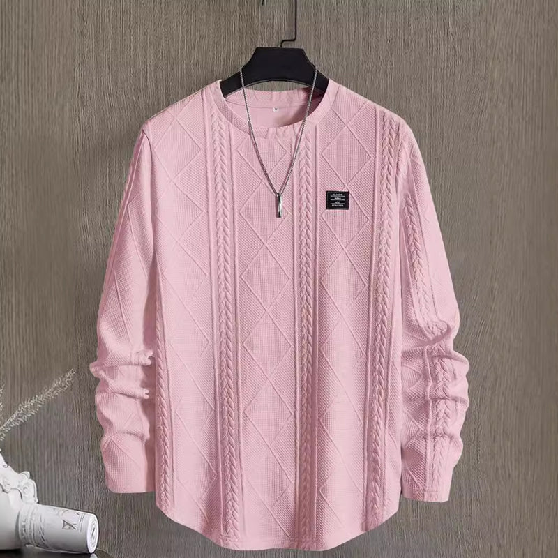 🔥Hot Sale Offers-Men's Textured Crew Neck Sweatshirt