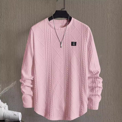🔥Hot Sale Offers-Men's Textured Crew Neck Sweatshirt