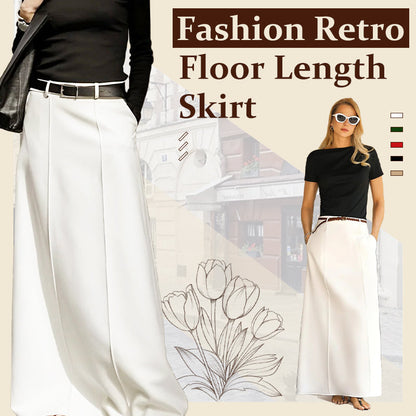 🔥Limited-time offer-Women’s Fashion Retro Floor Length Skirt