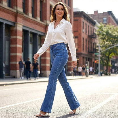 🔥Hot Sale Deals-Women's Retro Flared Leg Denim Pants