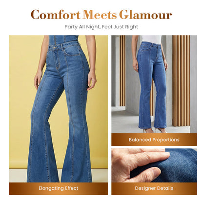 🔥Hot Sale Deals-Women's Retro Flared Leg Denim Pants