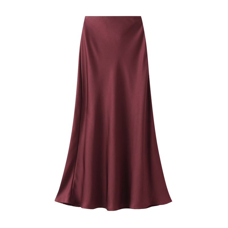 🔥Hot Sale Deals-Women's Lustrous High-Waist Satin Skirt