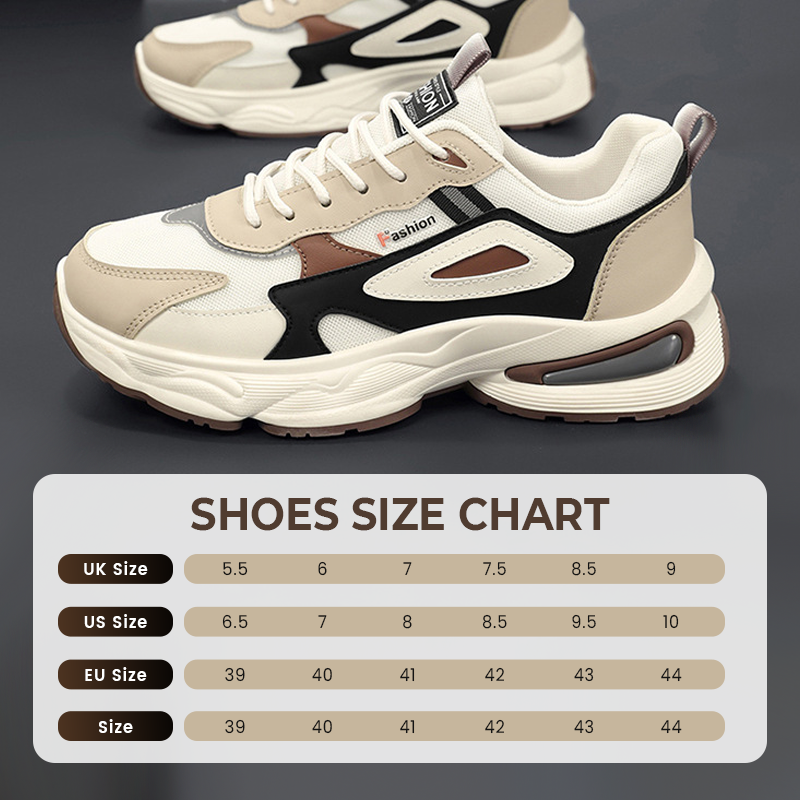 Men's Chunky Platform Sneakers with Breathable Mesh