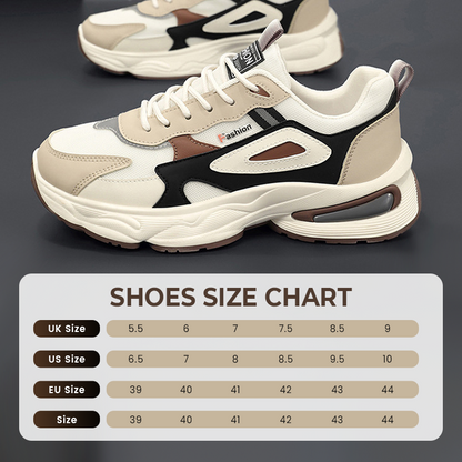 Men's Chunky Platform Sneakers with Breathable Mesh