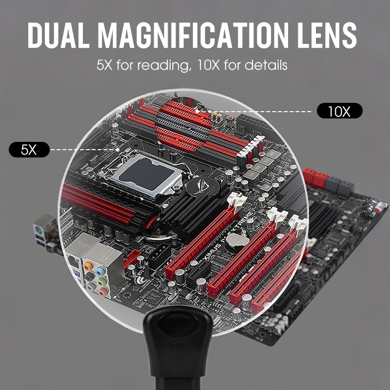 🔥Limited-time offer-5X Hands Free Magnifying Glass