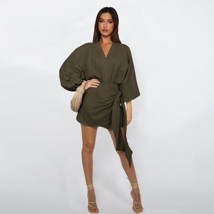 ⏰ Now only 50% off!🔥Women's V-Neck Wrap Dress