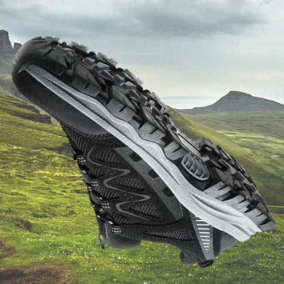 🥾Men's Lightweight Hiking Shoes – Breathable Mesh, Non-Slip Grip & Cushioned Sole