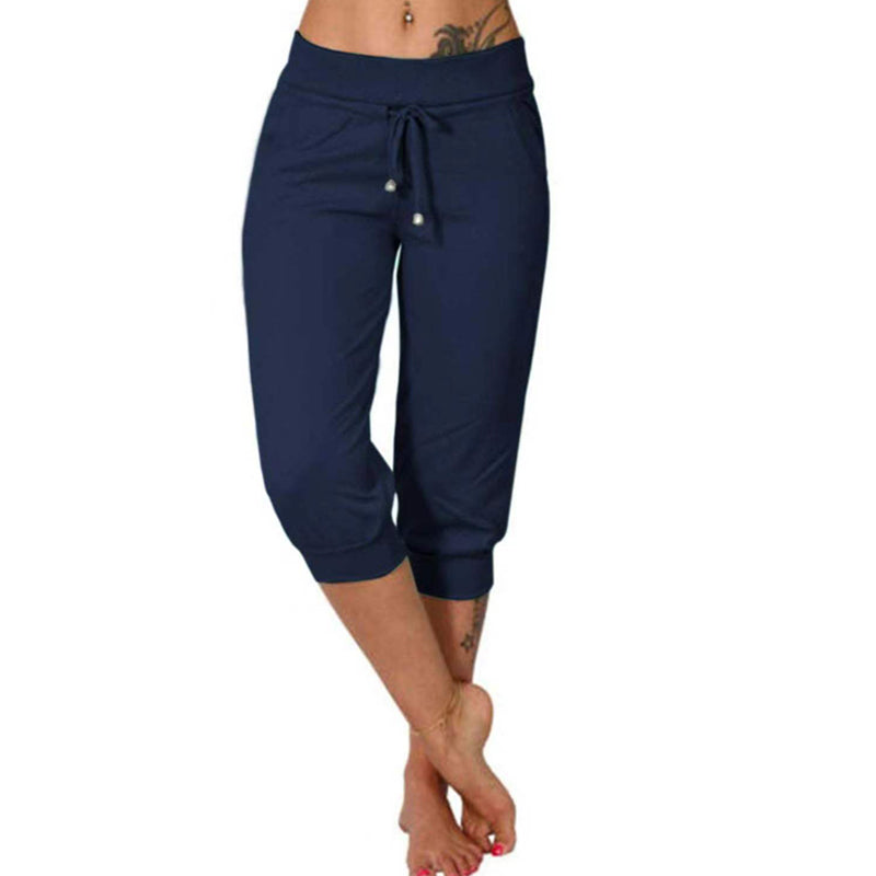 ☁️ All-Day Comfort | Women's Adjustable Drawstring Capri Jogger Pants