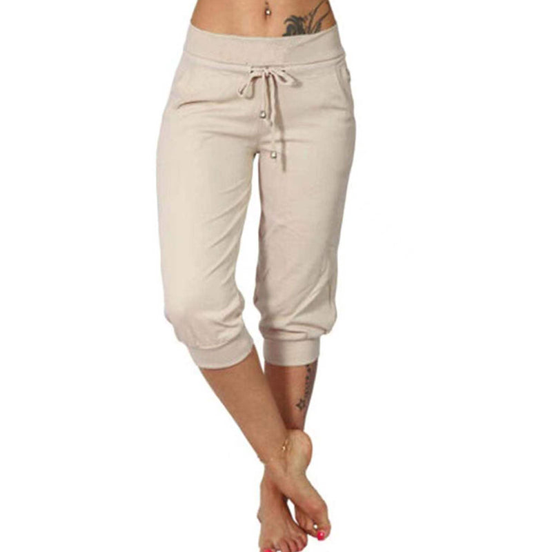 ☁️ All-Day Comfort | Women's Adjustable Drawstring Capri Jogger Pants