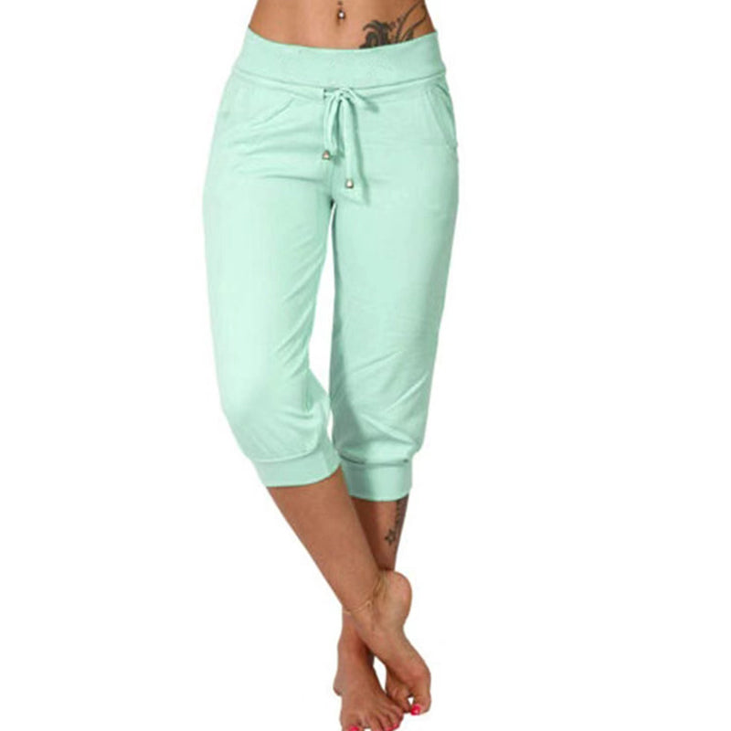 ☁️ All-Day Comfort | Women's Adjustable Drawstring Capri Jogger Pants