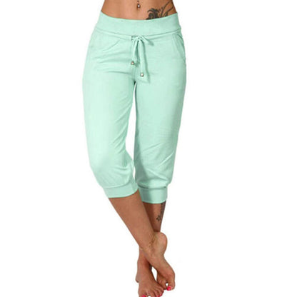 ☁️ All-Day Comfort | Women's Adjustable Drawstring Capri Jogger Pants