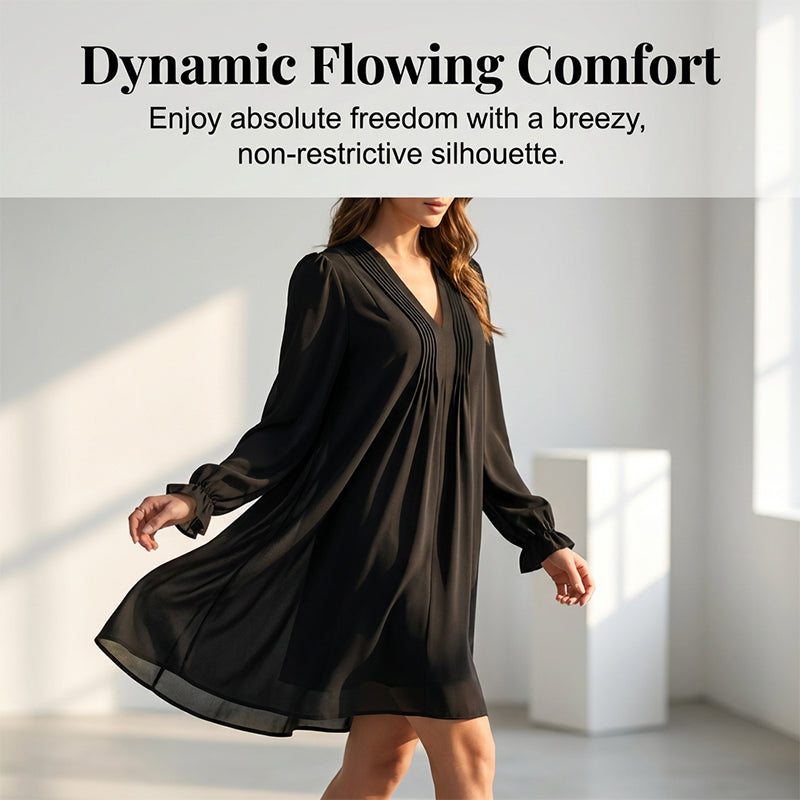 🔥Hot Sale Deals-Women's V-Neck Long Sleeve Dress