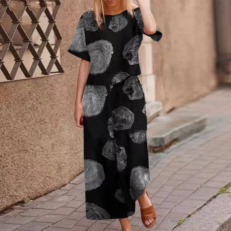 🔥Hot Sale Deals-Women's Loose Print Top ＆ Pants 2-Piece Set