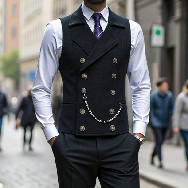 🔥Limited-time offer-Men's Casual Retro Slim Fit Dress Vests for Suit or Tuxedo