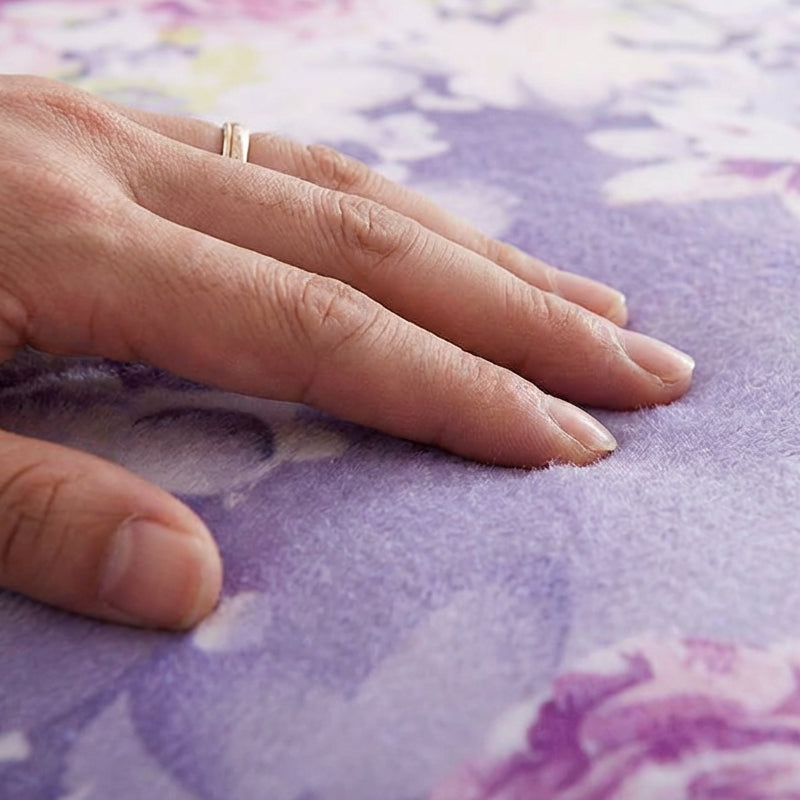 3-Piece Floral Ruffled Bed Sheet & Pillowcases Set