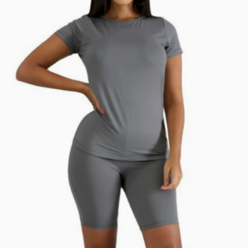 🔥Limited-time offer-Women's Sports Top & Shorts 2-Piece Set ✨ Effortless Style And All Day Comfort✨