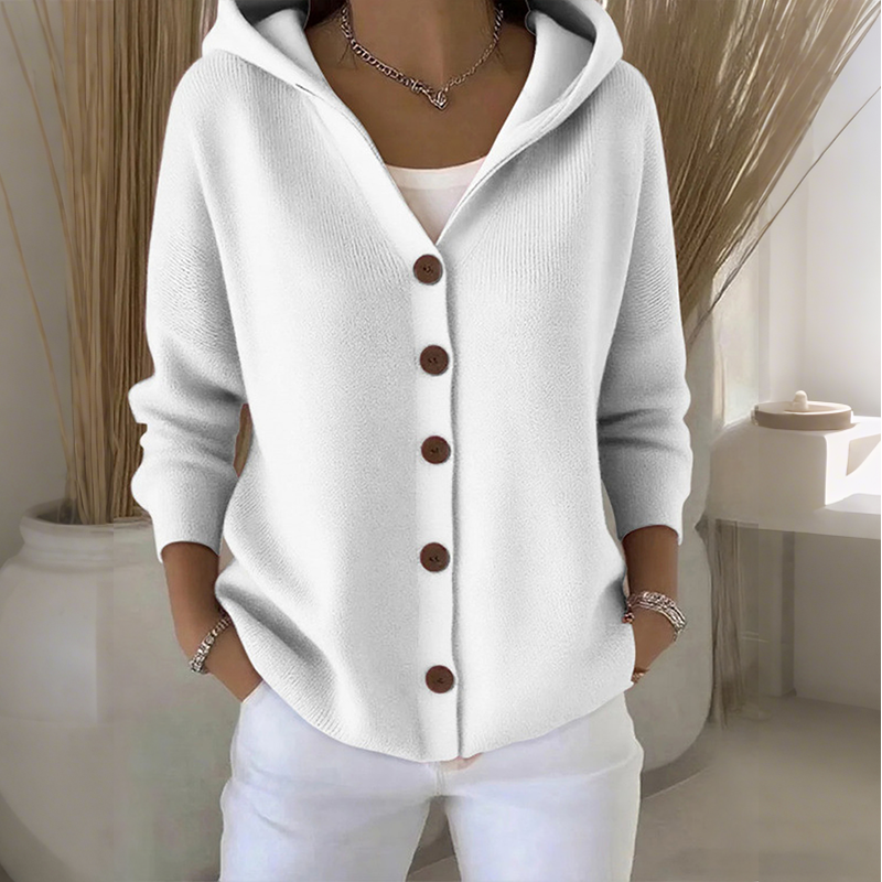 ⏳Time-Limited Special⏰Women's Hooded Button-Up Knit Cardigan