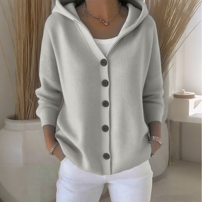 ⏳Time-Limited Special⏰Women's Hooded Button-Up Knit Cardigan
