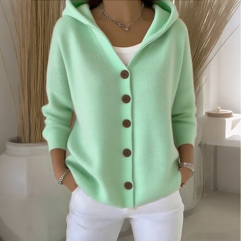 ⏳Time-Limited Special⏰Women's Hooded Button-Up Knit Cardigan