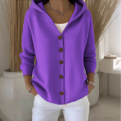 ⏳Time-Limited Special⏰Women's Hooded Button-Up Knit Cardigan
