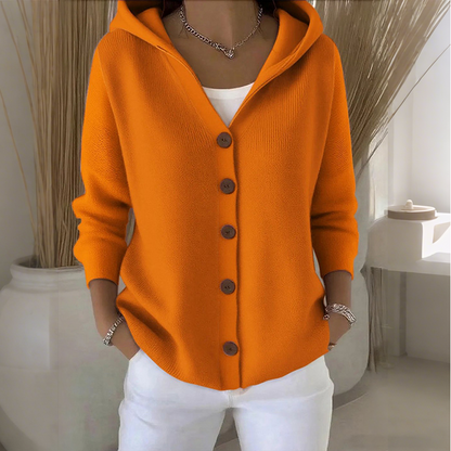 ⏳Time-Limited Special⏰Women's Hooded Button-Up Knit Cardigan