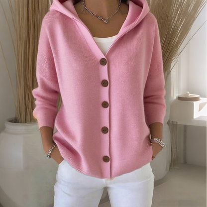 ⏳Time-Limited Special⏰Women's Hooded Button-Up Knit Cardigan