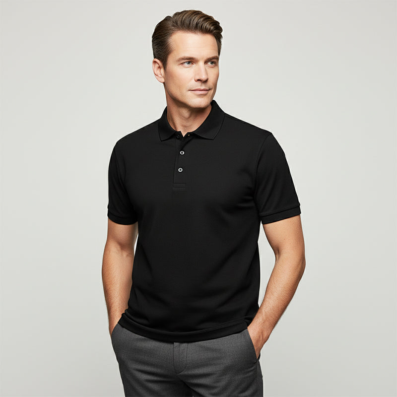 💎 52% OFF! 💎 Men's Quick-Dry Short-Sleeve Lapel T-Shirt – Athletic Fit, Wrinkle-Resistant & Perfect for Work or Weekend 👕✨
