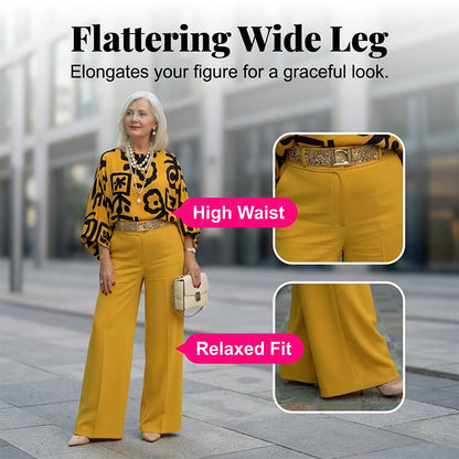 🔥Hot Sale Deals-Women's Retro Graphic Print Top & Wide-Leg Pants Set