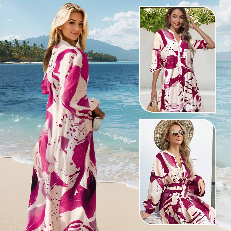 🔥Hot Sale Deals-Women’s Floral V-Neck Maxi Dress